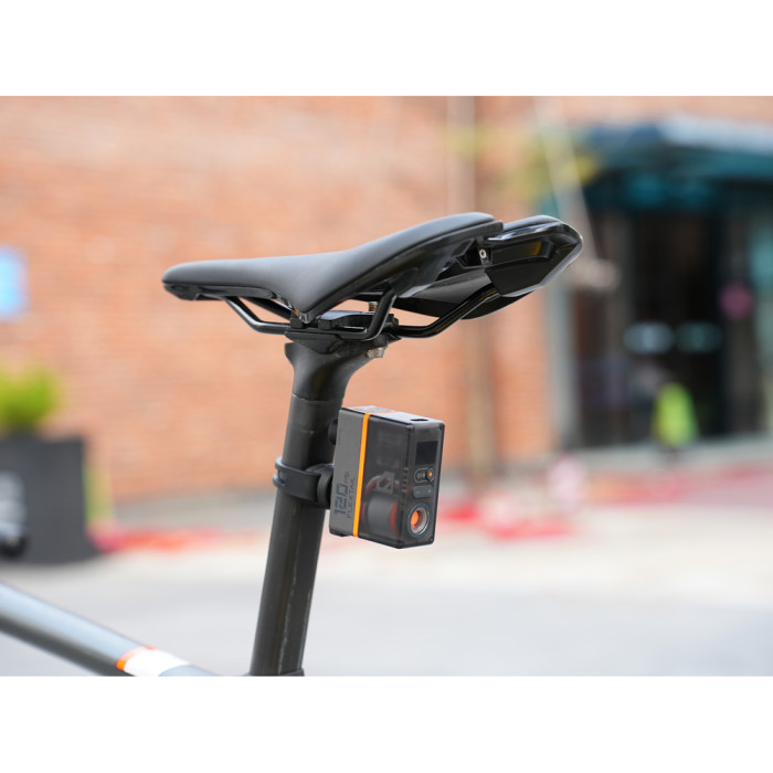 Велосипедный мини насос-задняя фара Flextail Tiny Tire Pump ACS, черный  