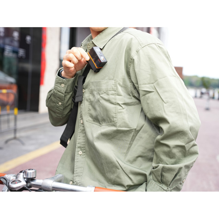 Велосипедный мини насос-задняя фара Flextail Tiny Tire Pump ACS, черный  