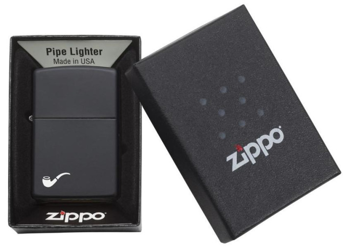 Зажигалка Zippo Трубочная Black Matte Pipe Lighter 218PL  
