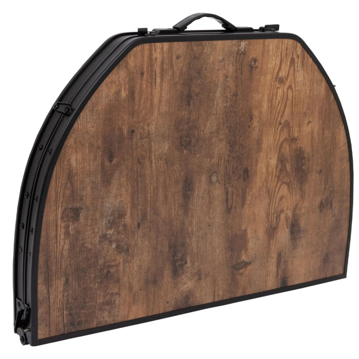 Стол Bo-Camp Woodbine Oval 100x70 cm Black/Wood look (1404185)  