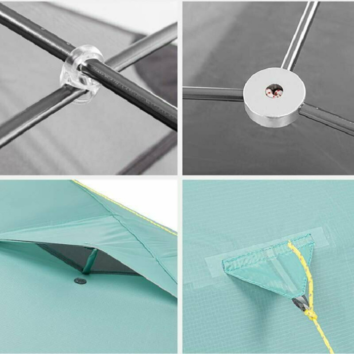 Палатка Naturehike Shared 2 NH20ZP091, 20D, сверхлегкая двухместная с футпринтом, голубой  