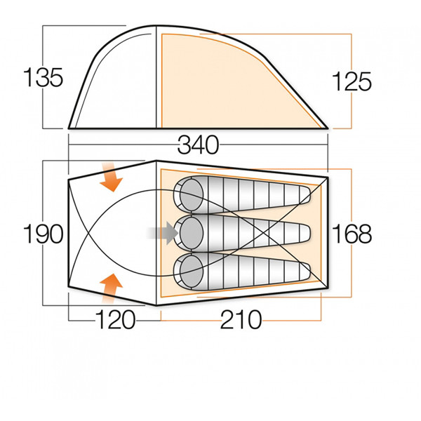Палатка Vango Sierra 300 Herbal  