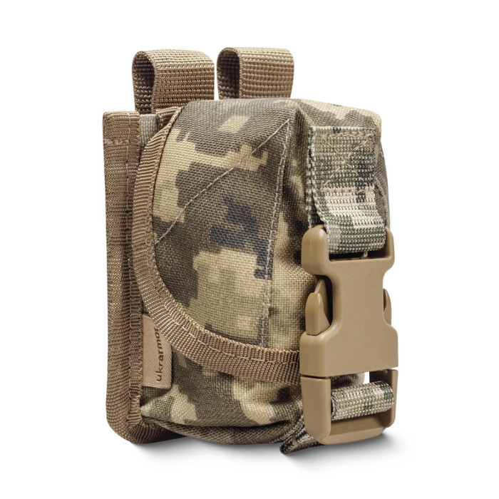 Подсумок Ukrarmor под гранату. Крепеж Molle. Cordura 500D Пиксель  