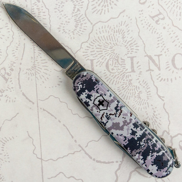 Складной нож Victorinox CLIMBER ARMY Пиксель синий 1.3703.3.W3942p  