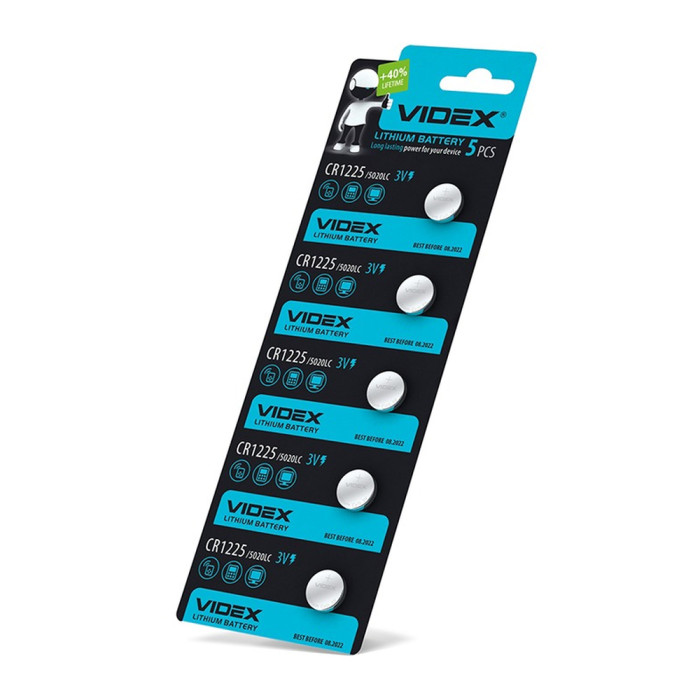 Батарейки литиевая Videx СR 1225 5pcs BLISTER CARD  