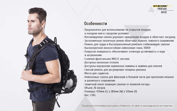 Рюкзак тактический Nitecore BP20  