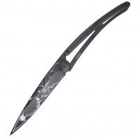 Нож Deejo Tattoo Wood Black 37 g, Granadilla , "Deer"