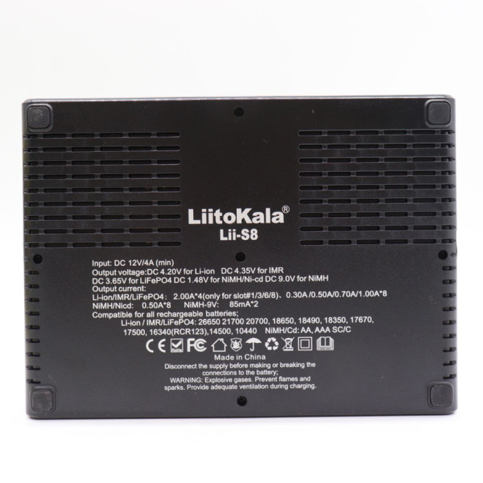 Зарядное устройство LiitoKala Lii-S8 на 8 каналов для аккумуляторов + автомобильный кабель  