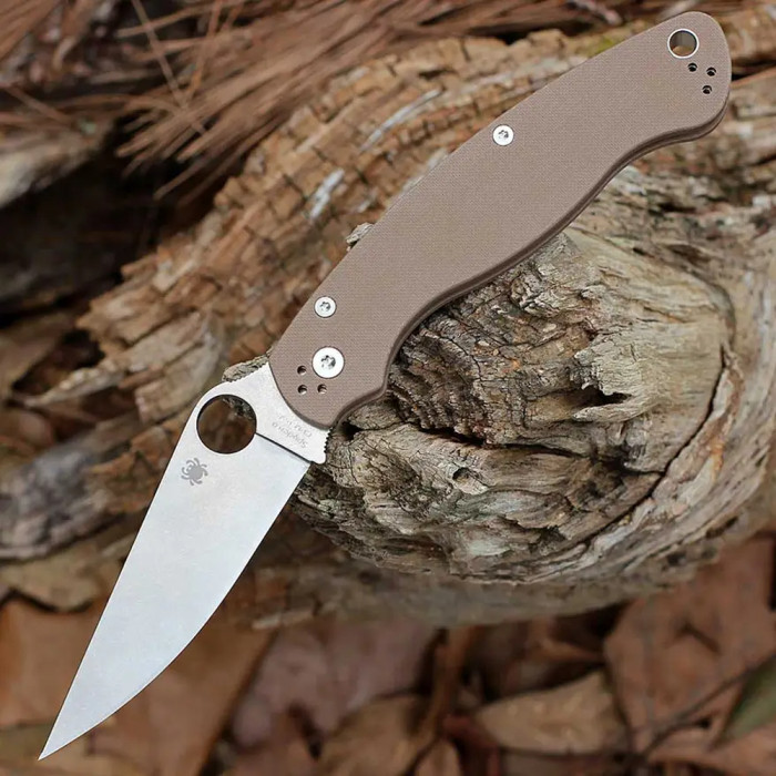 Нож Spyderco Military 2 Sprint Run, CPM 15V, G-10 brown  