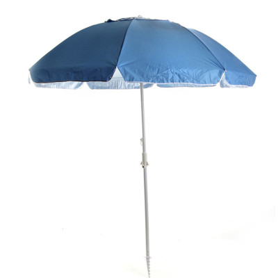 Зонтик пляжный СИЛА с наклоном 2,2м и клапаном усиленный с винтом (28/32) голубой (поврежденная упаковка)