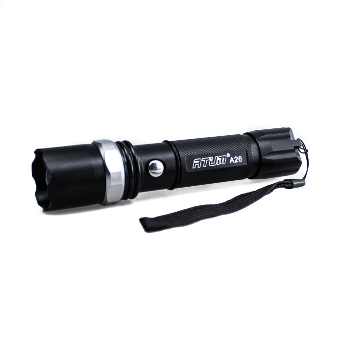 Карманный фонарь Atum A26 , серый, XP-E Led 18650,120 люмен 