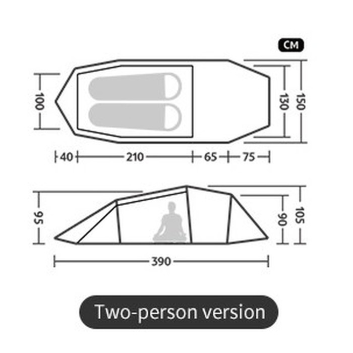 Палатка двухместная Naturehike Opalus, UL, CNK2450WS036, темно-зеленая  