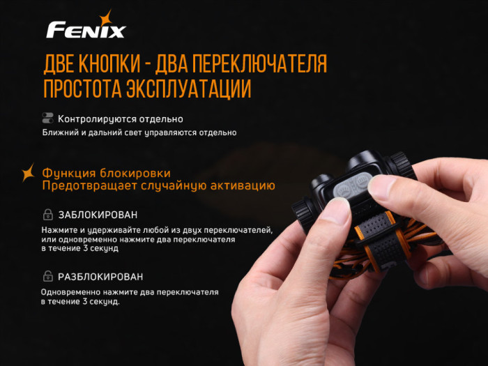 Фонарь налобный Fenix ​​HM65R (восстановленный/поврежденная упаковка)  