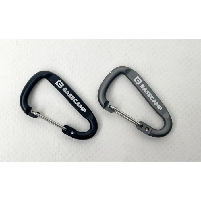 Набор алюминиевых сервисных карабинов Base Camp Delta 4 Wire Set 2, 2 шт, Black/Grey (BCP 60800)  