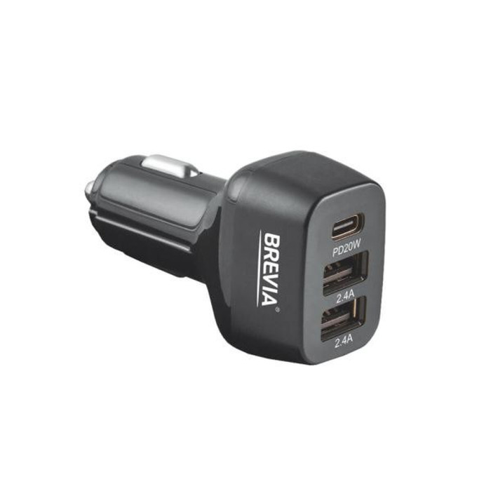 Автомобильное зарядное устройство Brevia ePower TriDrive 44W 1xUSB-C+2xUSB-A  