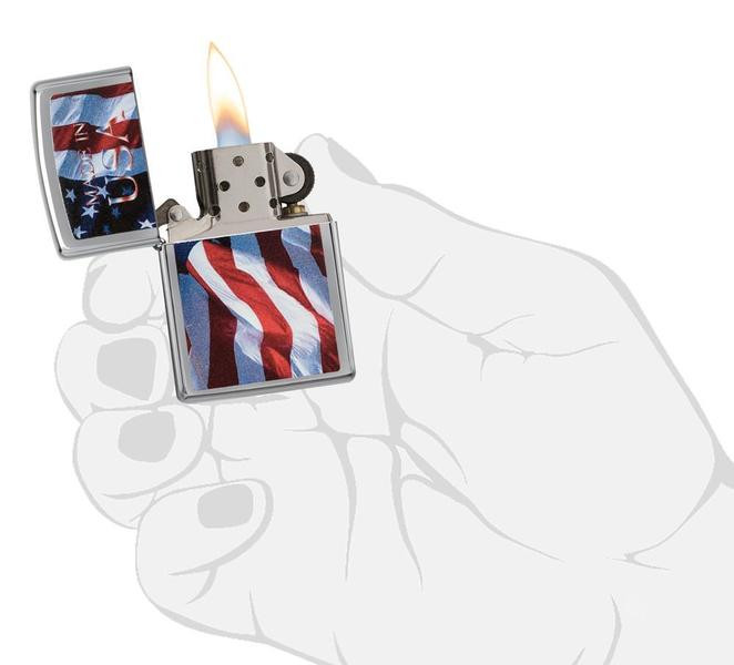 Зажигалка Zippo 200 Made In Usa Flag 24797  
