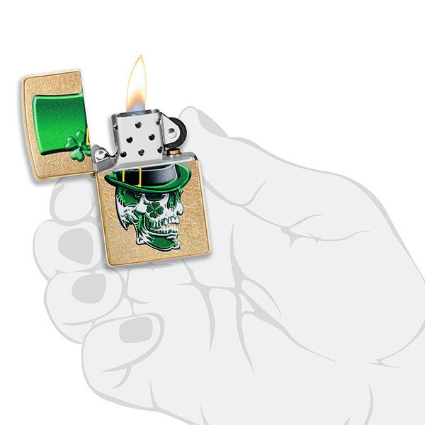 Зажигалка Zippo 207G Irish Skull Design (49121  