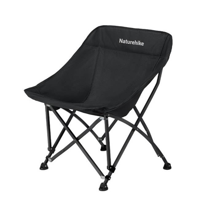 Стул складной Naturehike Stellaluna T04 CNK2550JJ022, углеродистая сталь, черный