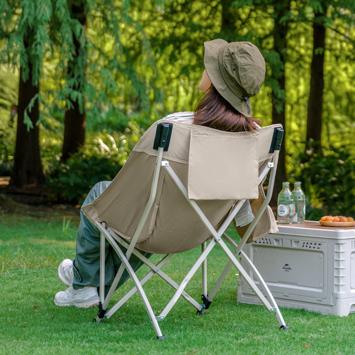 Стул складной Naturehike Stellaluna T04 CNK2550JJ022, углеродистая сталь, черный  