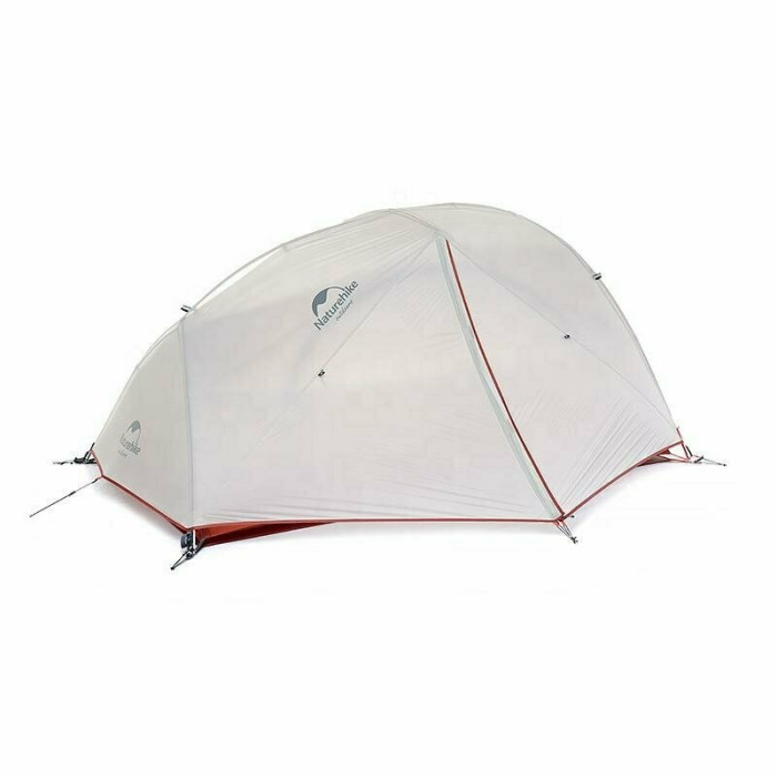 Палатка Naturehike Star-River 2 Updated NH17T012-T, 20D сверхлегкая двухместная с футпринтом, серо-красный 
