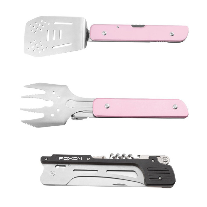 Мультитул для барбекю Roxon S601, розовый  