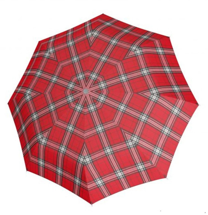 Зонт Knirps T.200 Check Red&Navy Авто/Складной/8спиц /D99x28см  