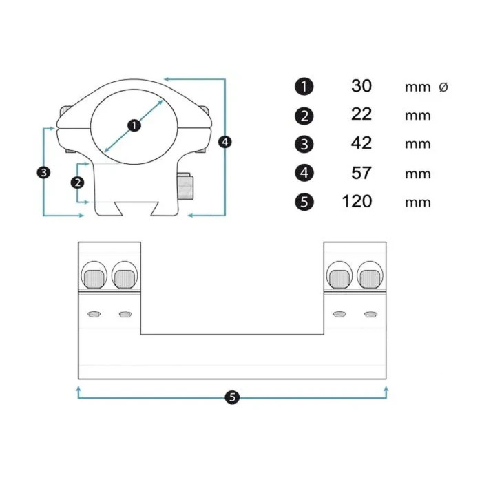 Моноблок Vector Optics 30 мм на ласточкин хвост с уменьшением отдачи  