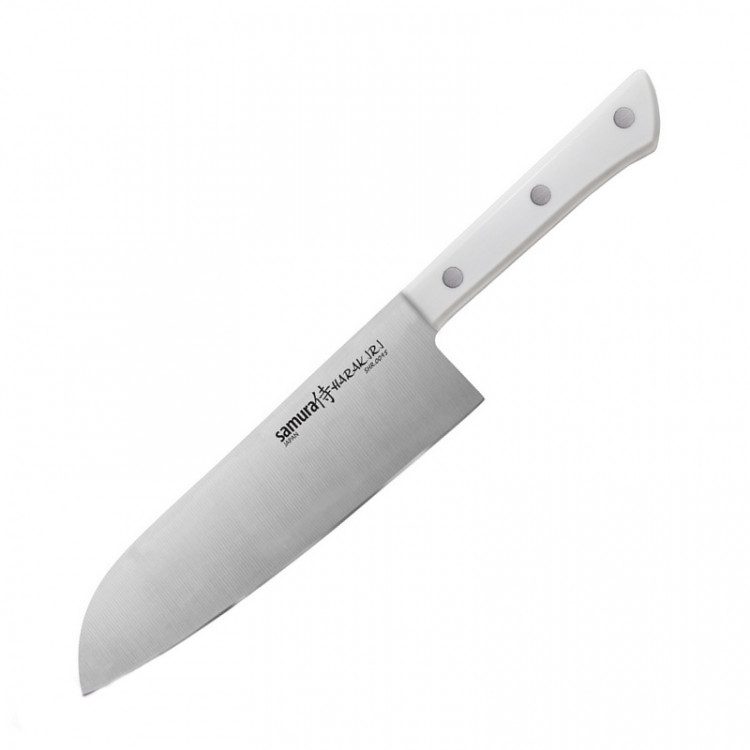 Нож кухонный Samura Harakiri Сантоку, 175 мм, White SHR-0095W 