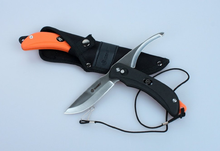 Нож Ganzo G802, черный, в картонной коробке  