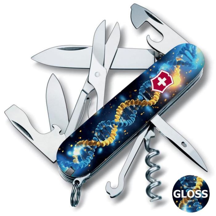 Складной нож Victorinox CLIMBER UKRAINE ДНК Украинца 1.3703.3.T3270pw  