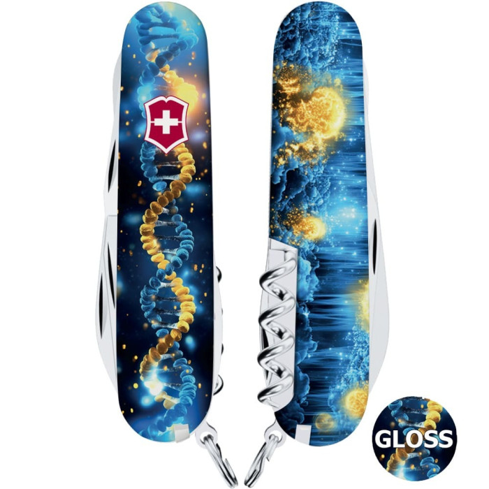 Складной нож Victorinox CLIMBER UKRAINE ДНК Украинца 1.3703.3.T3270pw  