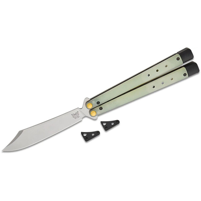 Нож Benchmade Necron, balisong, jade G10, 99  