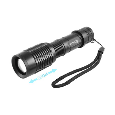 Карманный фонарь Police 12V 1861-T6,серый XML (XM-L) T6,1000 Лм, 1x18650, zoom