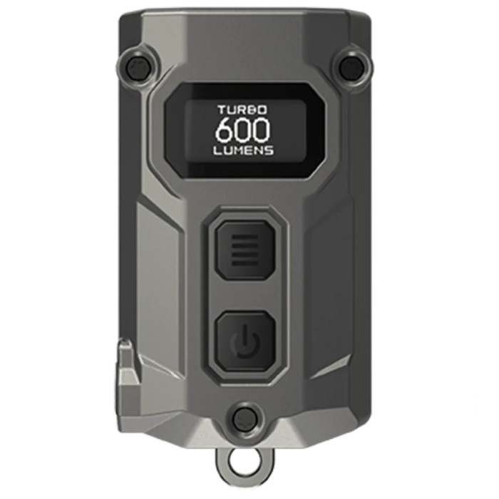 Фонарь наключный Nitecore TINI 3 (2xNiteLab UHE LED, 600 люмен, 5 режимов, USB-C), серый  