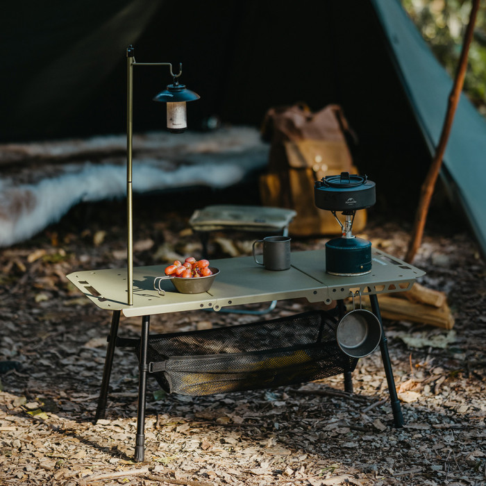 Складной стол Naturehike CNK2450JJ025, 80х40 см, алюминий, оливковый  