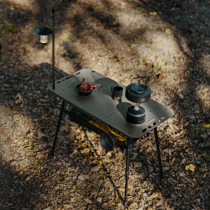 Складной стол Naturehike CNK2450JJ025, 80х40 см, алюминий, оливковый  