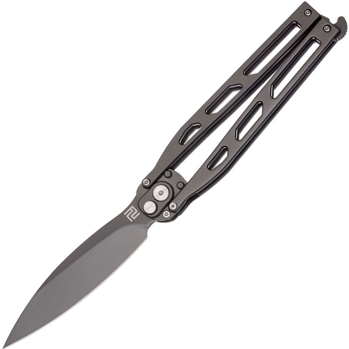 Нож Artisan Kinetic Balisong Small, D2, Steel black  