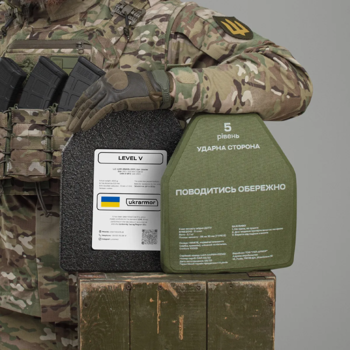 Керамические бронеплиты 5 класса. Вес 2.2 кг. Размер M. Карбид кремния  