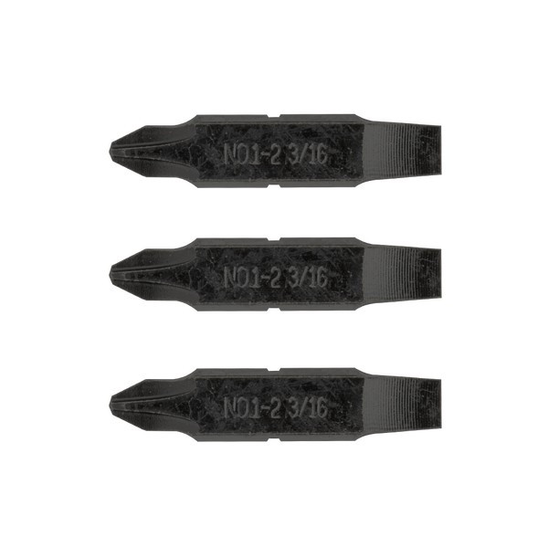 Набор Leatherman из трёх двусторонних бит: отвертка №1-№2, крестовая Phillips и плоскя 3/16" 