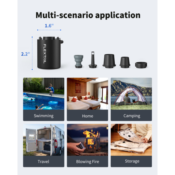 Насос кемпинговый Flextail Tiny Pump, оранжевый  