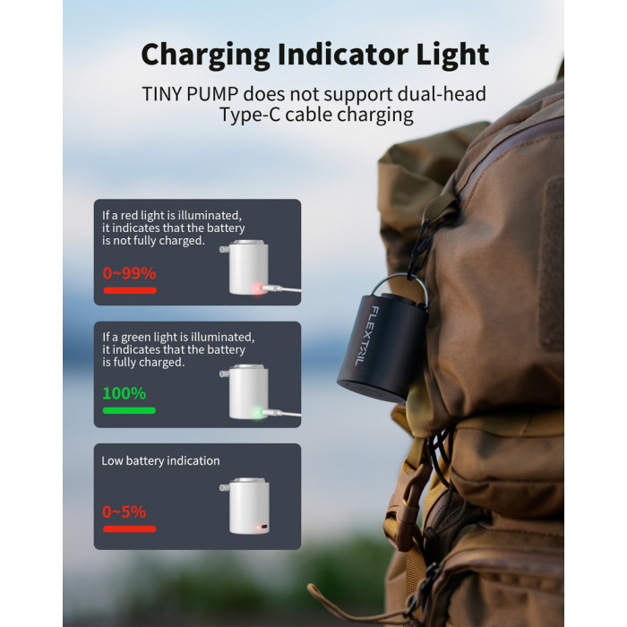 Насос кемпинговый Flextail Tiny Pump, оранжевый  