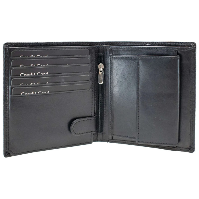 Портмоне мужское кожаное Semi Line RFID Black (P8268-0)  