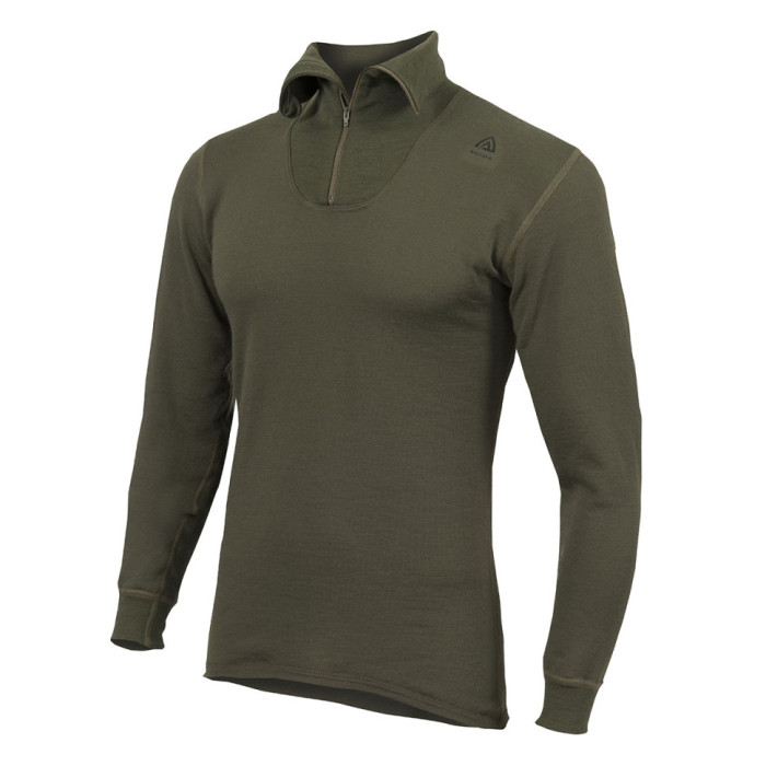 Термофутболка Aclima HotWool 230 Polo W/Zip Unisex Olive Night XS  