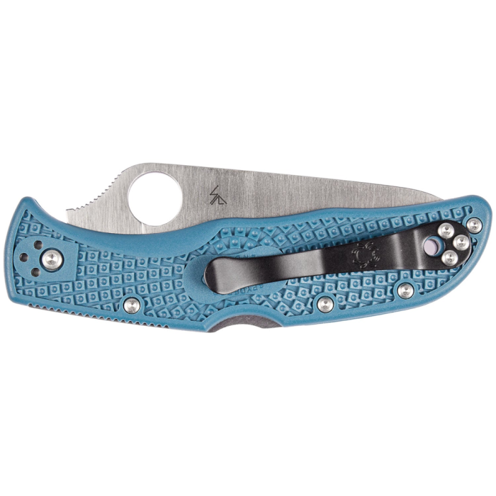 Нож Spyderco Endela, K390, серрейтор blue  