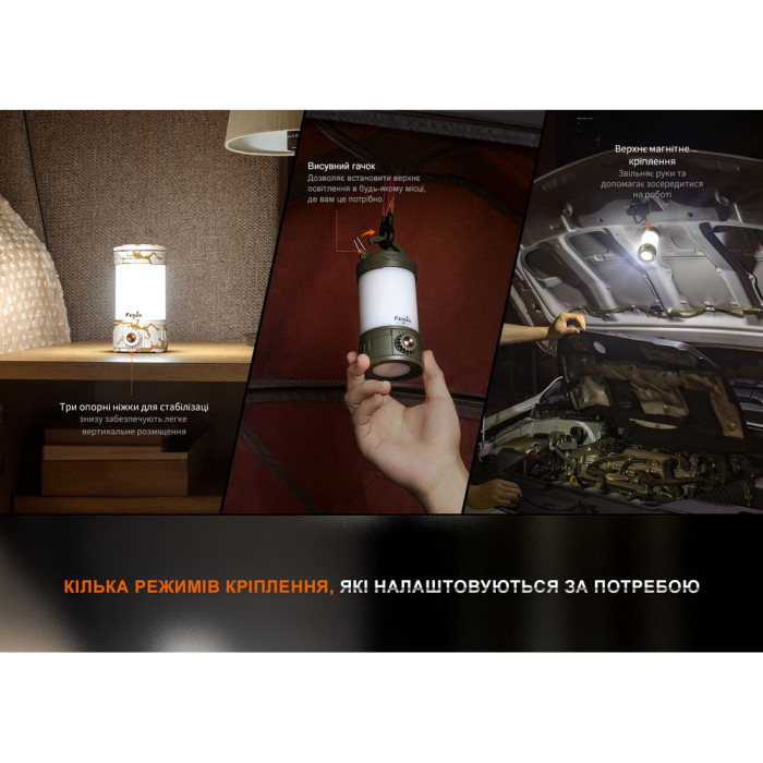 Фонарь кемпинговый Fenix CL26R Pro, мраморный белый  