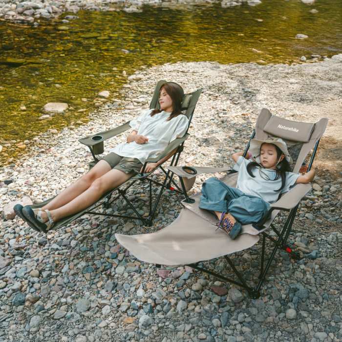 Кресло-шезлонг складной Naturehike CNK2550JJ023 Nightfall T05, сталь, хаки  