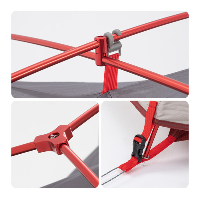 Палатка Naturehike Star-River 2 Updated NH17T012-T, 210T сверхлегкая двухместная с футпринтом, оранжевая  