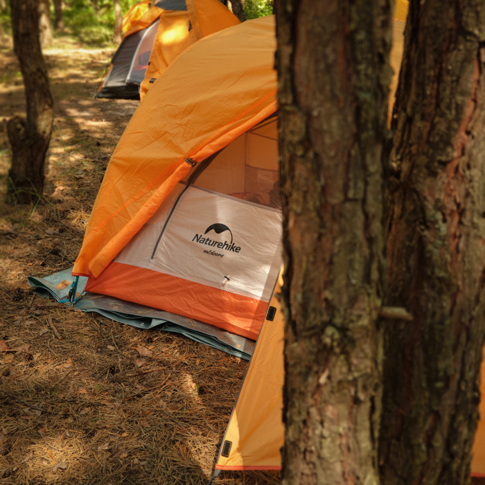 Палатка Naturehike Star-River 2 Updated NH17T012-T, 210T сверхлегкая двухместная с футпринтом, оранжевая  