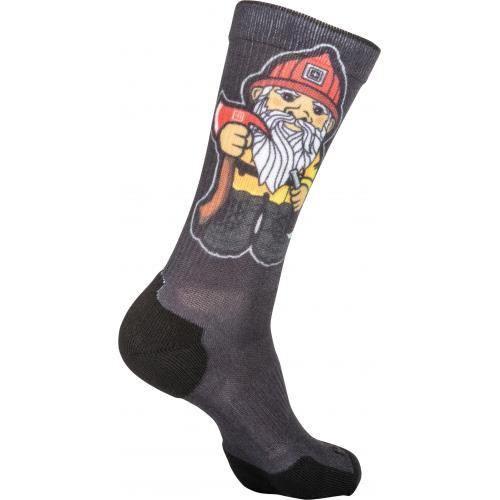 Носки 5.11 Tactical Sock&Awe Crew Fire Gnome, черные, M (10041AG)  