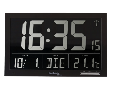 Часы настенные  Technoline, черные, (WS8007)  